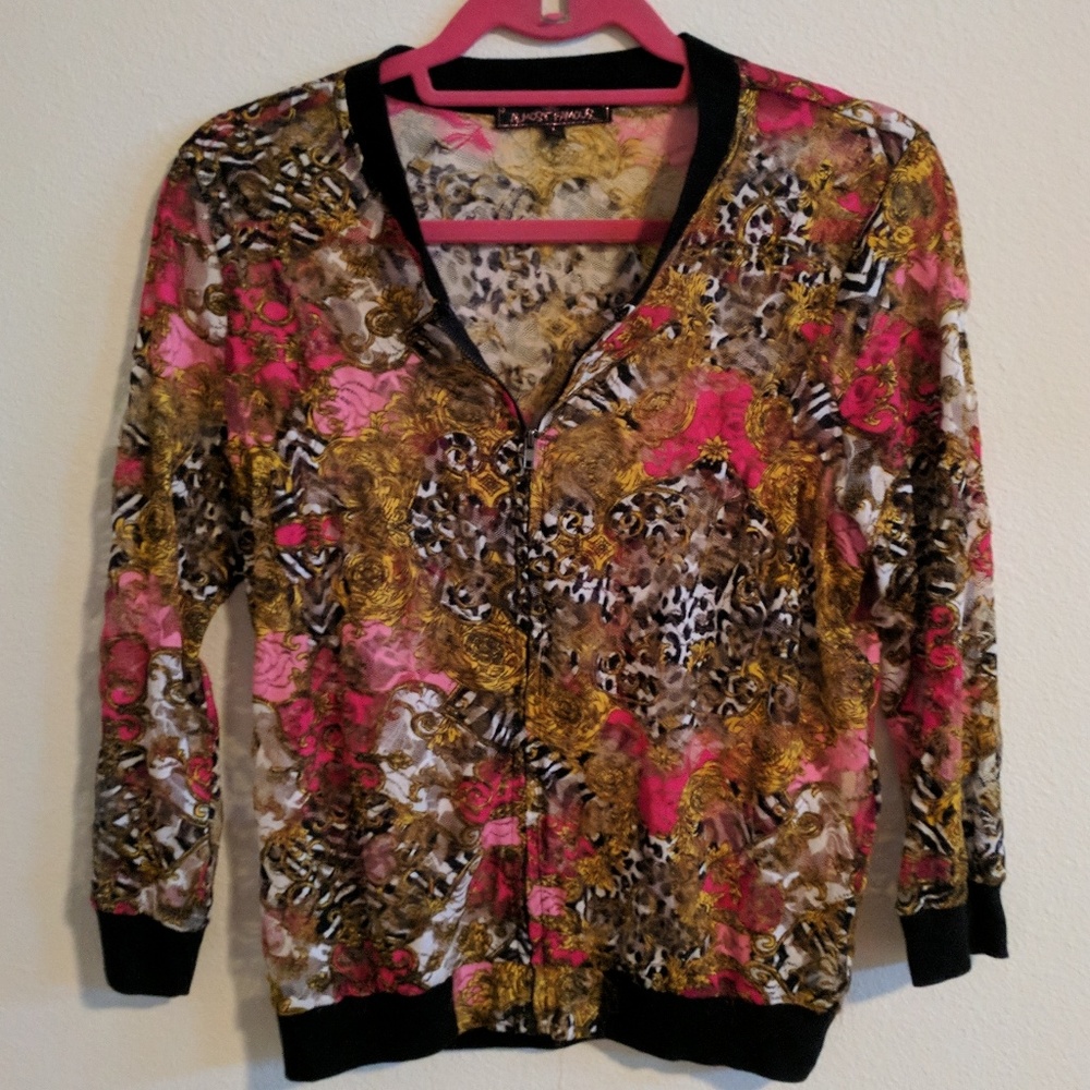 💲💲Mesh Animal Print, Tribal Zip-up